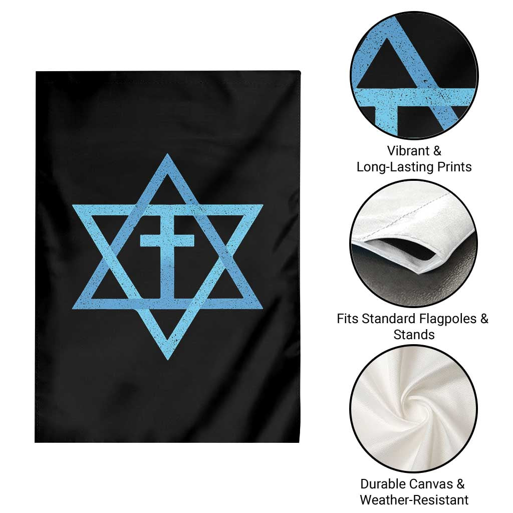 Messianic Cross Star of David Yeshua Jesus Garden Flag TS11 Print Your Wear