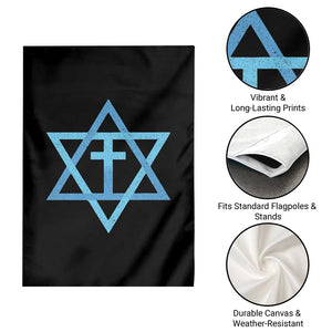 Messianic Cross Star of David Yeshua Jesus Garden Flag TS11 Print Your Wear