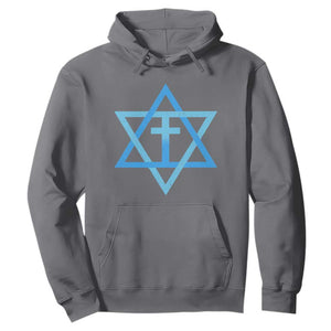 Messianic Cross Star of David Yeshua Jesus Hoodie TS11 Charcoal Print Your Wear