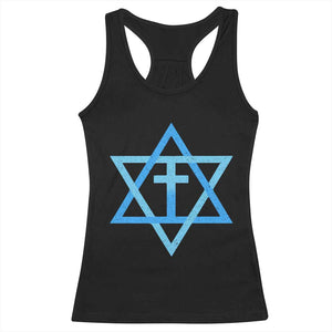 Messianic Cross Star of David Yeshua Jesus Racerback Tank Top TS11 Black Print Your Wear