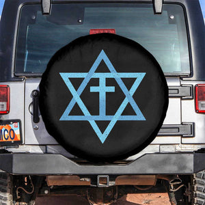 Messianic Cross Star of David Yeshua Jesus Spare Tire Cover TS11 No hole Black Print Your Wear