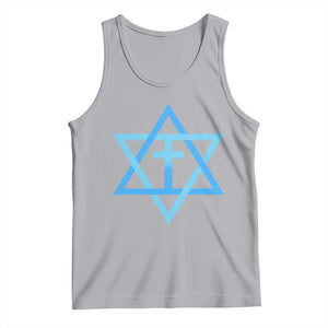 Messianic Cross Star of David Yeshua Jesus Tank Top TS11 Athletic Heather Print Your Wear