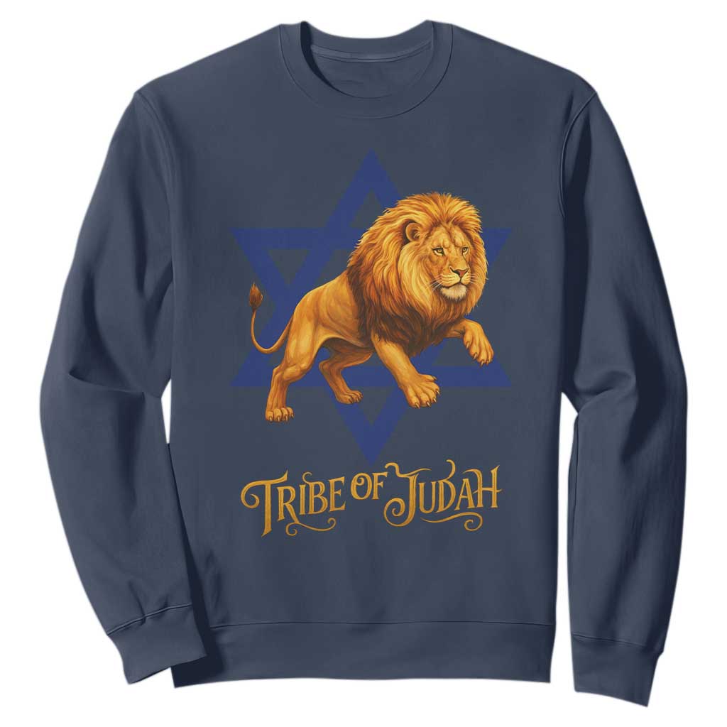 Tribe Of Judah Sweatshirt Bible History Hebrew Christ Israelite Lion TS11 Navy Print Your Wear