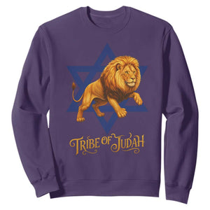 Tribe Of Judah Sweatshirt Bible History Hebrew Christ Israelite Lion TS11 Purple Print Your Wear