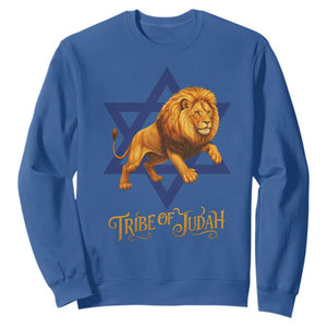 Tribe Of Judah Sweatshirt Bible History Hebrew Christ Israelite Lion TS11 Royal Blue Print Your Wear