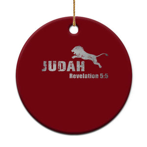 Lion Tribe of Judah Hebrew Christ Israelite Ceramic Ornament TS11 1pc Red Print Your Wear