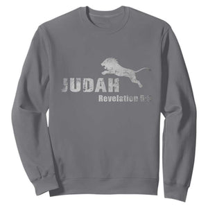 Lion Tribe of Judah Hebrew Christ Israelite Sweatshirt TS11 Charcoal Print Your Wear