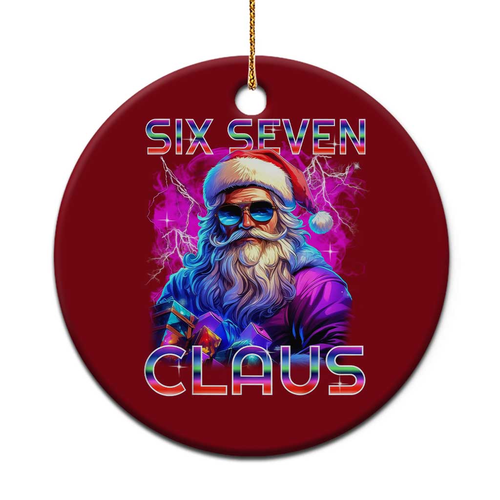 Funny Six Seven Claus Ceramic Ornament 67 Xmas Santa Meme Gen Alpha TS11 1pc Red Print Your Wear