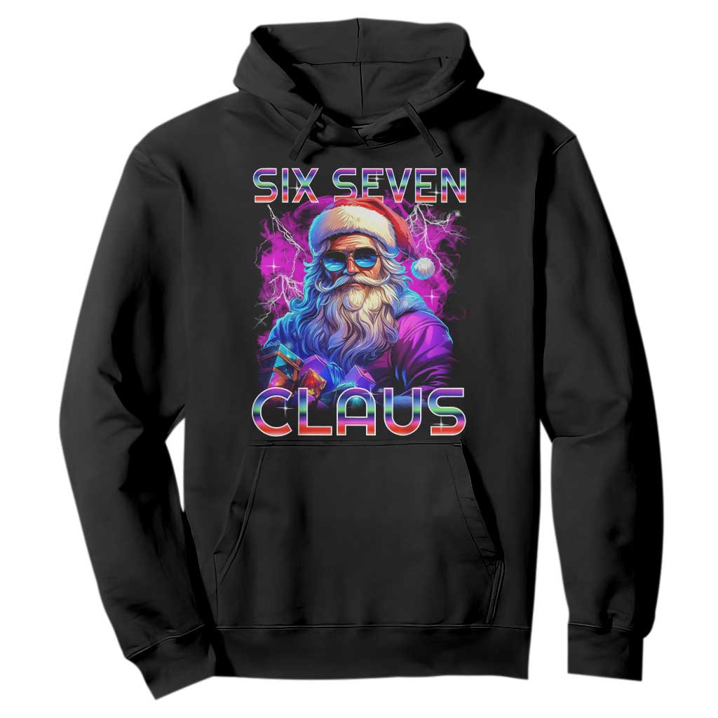 Funny Six Seven Claus Hoodie 67 Christmas Santa Meme Gen Alpha TS11 Black Print Your Wear