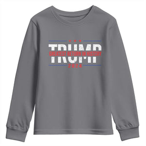 Trump Supporter Youth Sweatshirt Trump Greatest Return In History 2024 TS11 Charcoal Print Your Wear