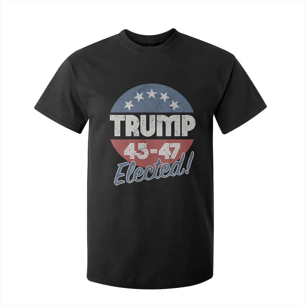 Trump For President T Shirt For Kid Trump Elected 45 47 American Flag TS11 Black Print Your Wear