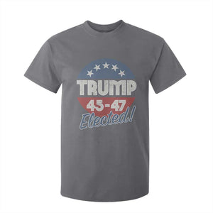 Trump For President T Shirt For Kid Trump Elected 45 47 American Flag TS11 Charcoal Print Your Wear