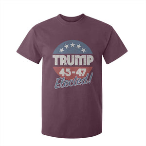 Trump For President T Shirt For Kid Trump Elected 45 47 American Flag TS11 Maroon Print Your Wear