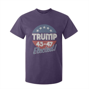 Trump For President T Shirt For Kid Trump Elected 45 47 American Flag TS11 Purple Print Your Wear