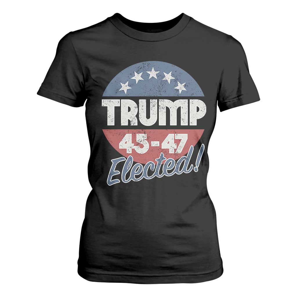 Trump For President T Shirt For Women Trump Elected 45 47 American Flag TS11 Black Print Your Wear