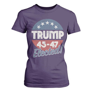 Trump For President T Shirt For Women Trump Elected 45 47 American Flag TS11 Purple Print Your Wear