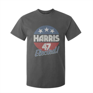 Harris For President T Shirt For Kid Harris Elected 47 American Flag TS11 Dark Heather Print Your Wear