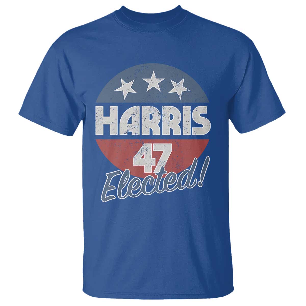 Harris For President T Shirt Harris Elected 47 American Flag TS11 Royal Blue Print Your Wear
