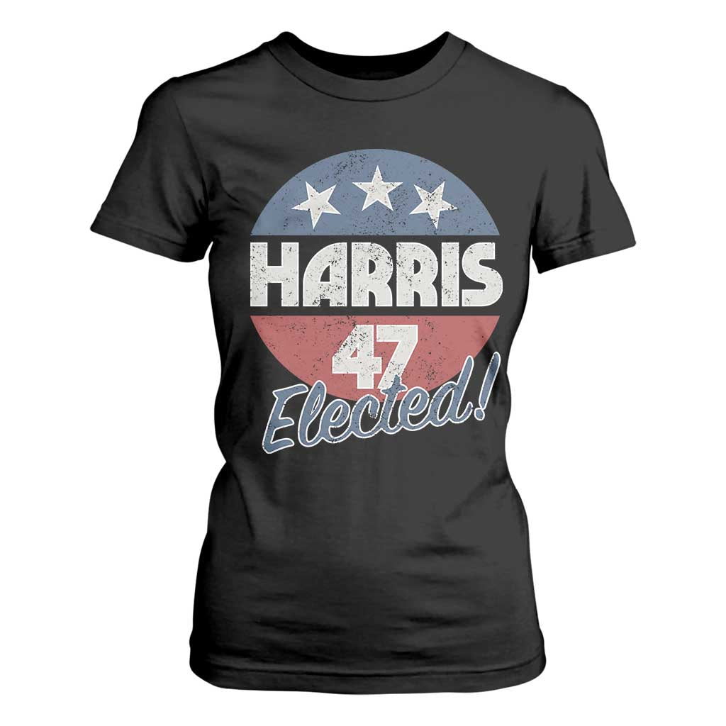 Harris For President T Shirt For Women Harris Elected 47 American Flag TS11 Black Print Your Wear