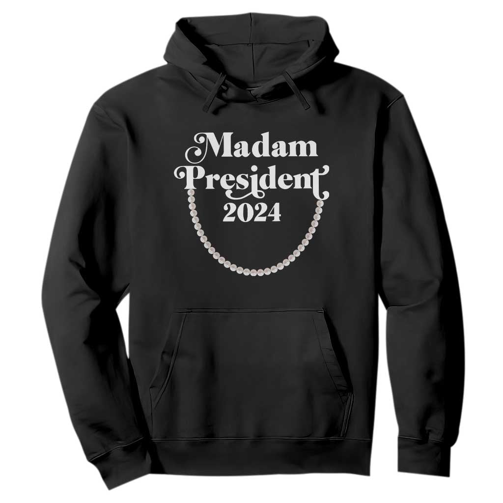 Harris Supporter Hoodie Madam President 2024 First Female President Election TS11 Black Print Your Wear