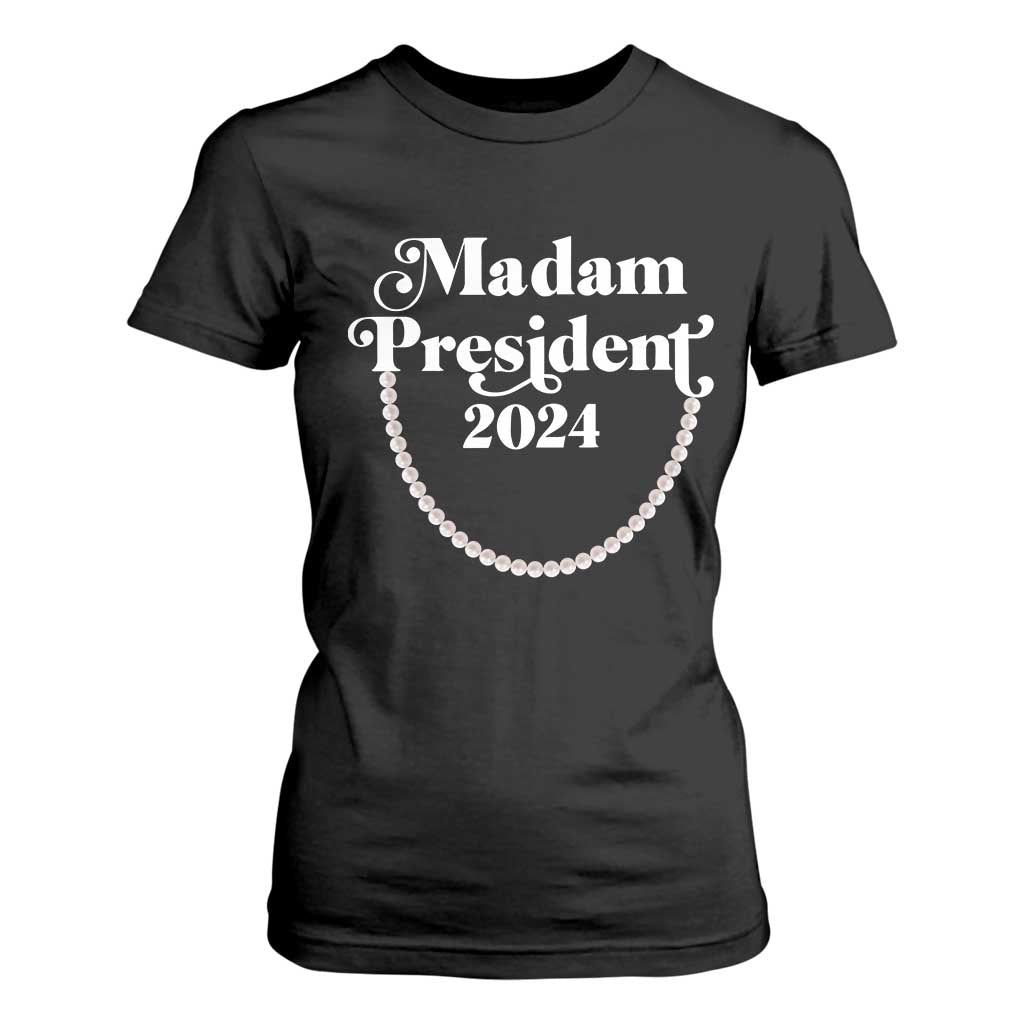 Harris Supporter T Shirt For Women Madam President 2024 First Female President Election TS11 Black Print Your Wear