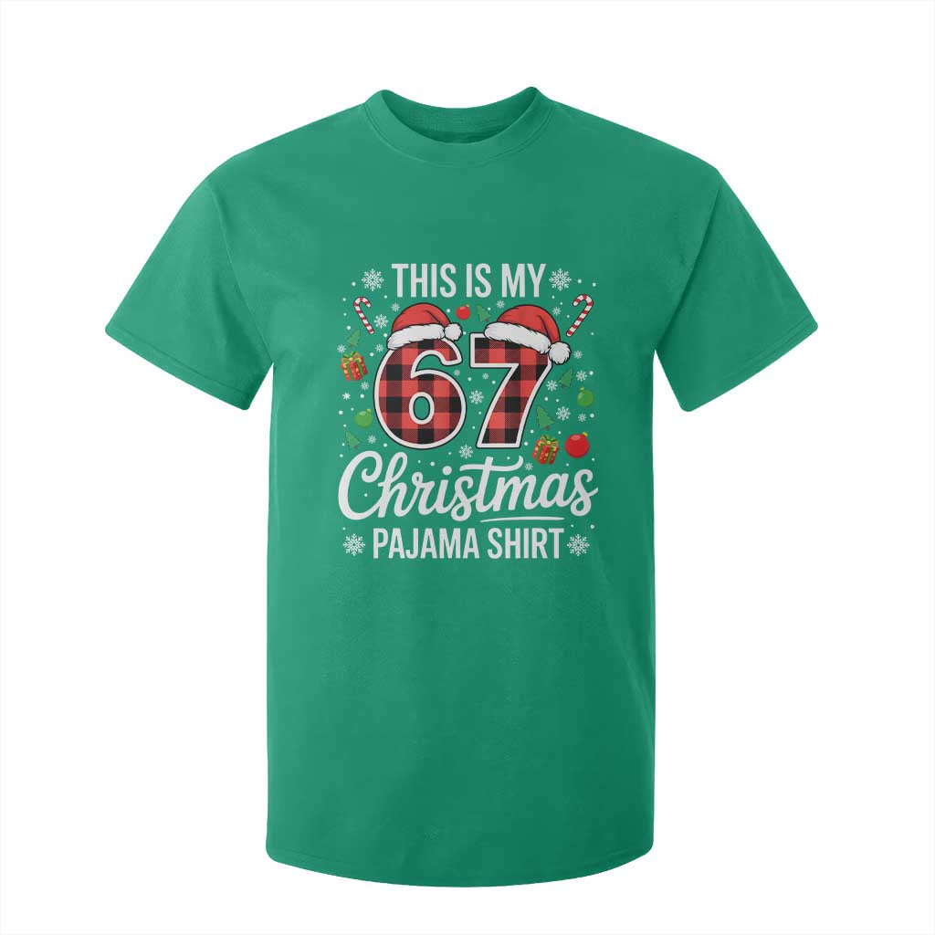 This Is My 67 Christmas Pajama T Shirt For Kid Six Seven Meme Xmas TS11 Irish Green Print Your Wear