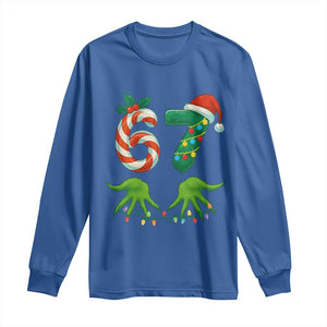 Funny Six Seven Christmas 67 Meme Gen Alpha Slang Elf Hands Long Sleeve Shirt TS11 Royal Blue Print Your Wear