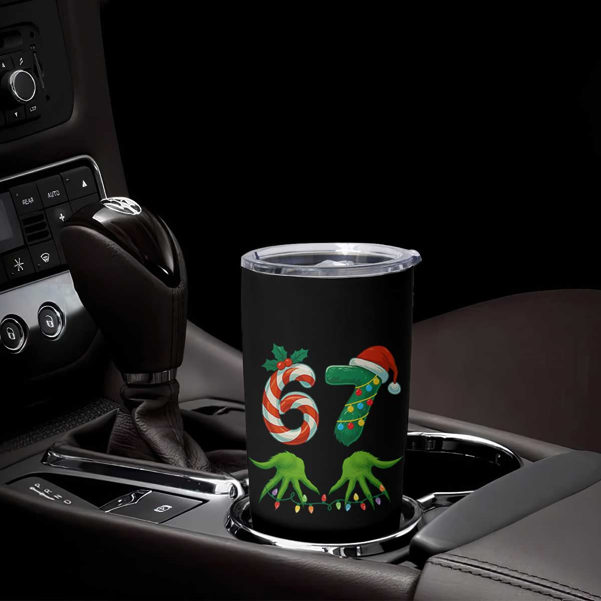 Funny Six Seven Christmas 67 Meme Gen Alpha Slang Elf Hands Tumbler Cup TS11 Print Your Wear