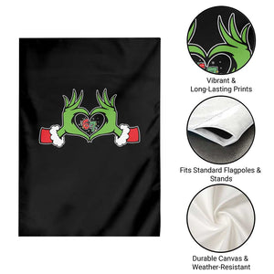 Funny Six Seven Christmas 67 Meme Gen Alpha Elf Heart Hands Garden Flag TS11 Print Your Wear