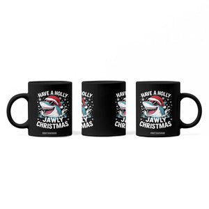 Funny Xmas Shark Coffee Mug Have A Holly Jawly Christmas Santa Hat TS11 Print Your Wear