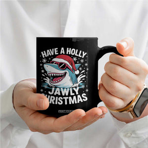 Funny Xmas Shark Coffee Mug Have A Holly Jawly Christmas Santa Hat TS11 Print Your Wear