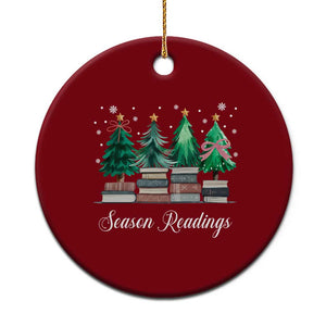Funny Christmas Book Ceramic Ornament Season Readings Xmas Tree Bookworm Teacher Librarian TS11 1pc Red Print Your Wear