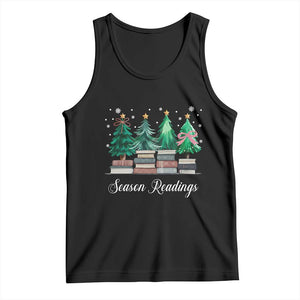 Funny Christmas Book Tank Top Season Readings Xmas Tree Bookworm Teacher Librarian TS11 Black Print Your Wear
