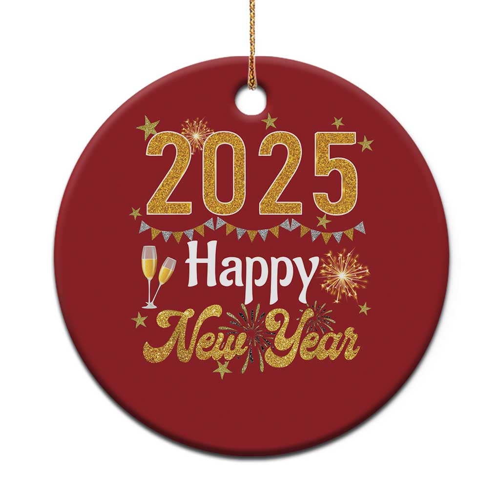 Happy New Year 2025 Christmas Ornament New Year's Eve Party Family Matching TS11 Print Your Wear