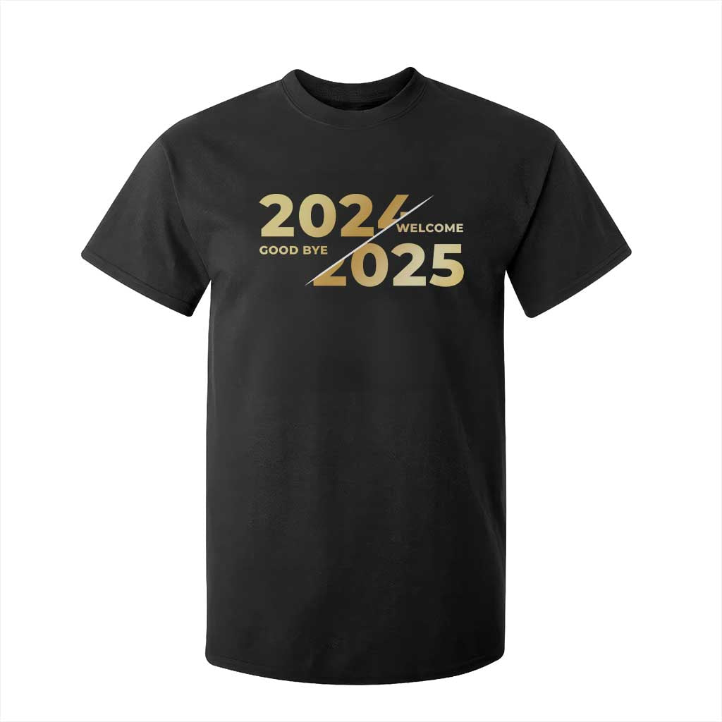 Happy New Year 2025 Goodbye 2024 Welcome 2025 T Shirt For Kid TS11 Black Print Your Wear