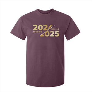 Happy New Year 2025 Goodbye 2024 Welcome 2025 T Shirt For Kid TS11 Maroon Print Your Wear