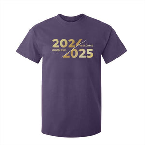 Happy New Year 2025 Goodbye 2024 Welcome 2025 T Shirt For Kid TS11 Purple Print Your Wear