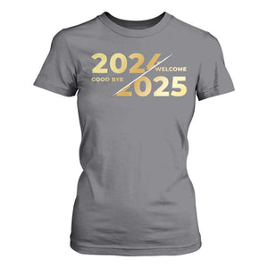 Happy New Year 2025 Goodbye 2024 Welcome 2025 T Shirt For Women TS11 Charcoal Print Your Wear