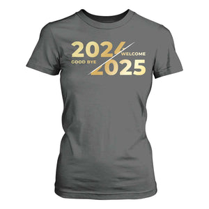 Happy New Year 2025 Goodbye 2024 Welcome 2025 T Shirt For Women TS11 Dark Heather Print Your Wear