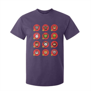 Funny Chinese New Year Zodiac Animals T Shirt For Kid TS11 Purple Print Your Wear