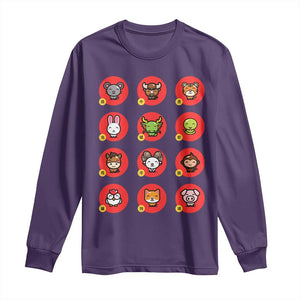 Funny Chinese New Year Zodiac Animals Long Sleeve Shirt TS11 Purple Print Your Wear