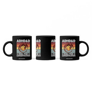 ADHD&D Roll For Concentration Coffee Mug Funny RPG Gamer D20 Tabletop Dice TS11 Print Your Wear