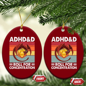 ADHD&D Roll For Concentration Ceramic Ornament Funny RPG Gamer D20 Tabletop Dice TS11 Print Your Wear
