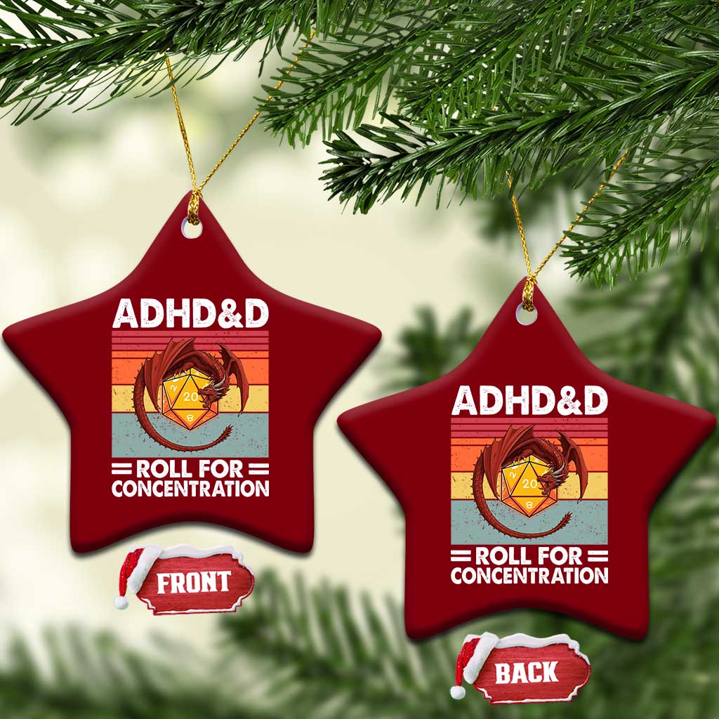 ADHD&D Roll For Concentration Ceramic Ornament Funny RPG Gamer D20 Tabletop Dice TS11 Print Your Wear