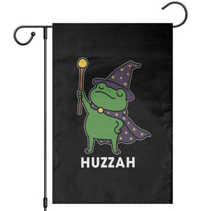 Funny Huzzah Wizard Frog Garden Flag Renaissance Meme RPG Gamers