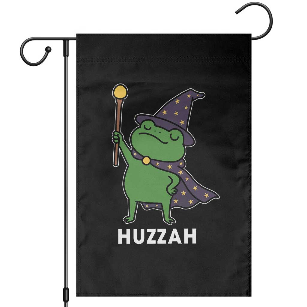 Funny Huzzah Wizard Frog Garden Flag Renaissance Meme RPG Gamers
