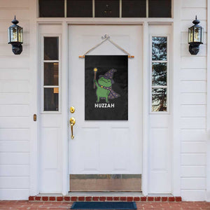 Funny Huzzah Wizard Frog Garden Flag Renaissance Meme RPG Gamers