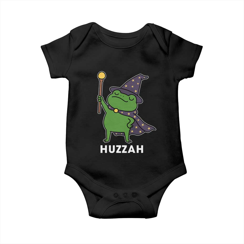Funny Huzzah Wizard Frog Baby Onesie Renaissance Meme RPG Gamers