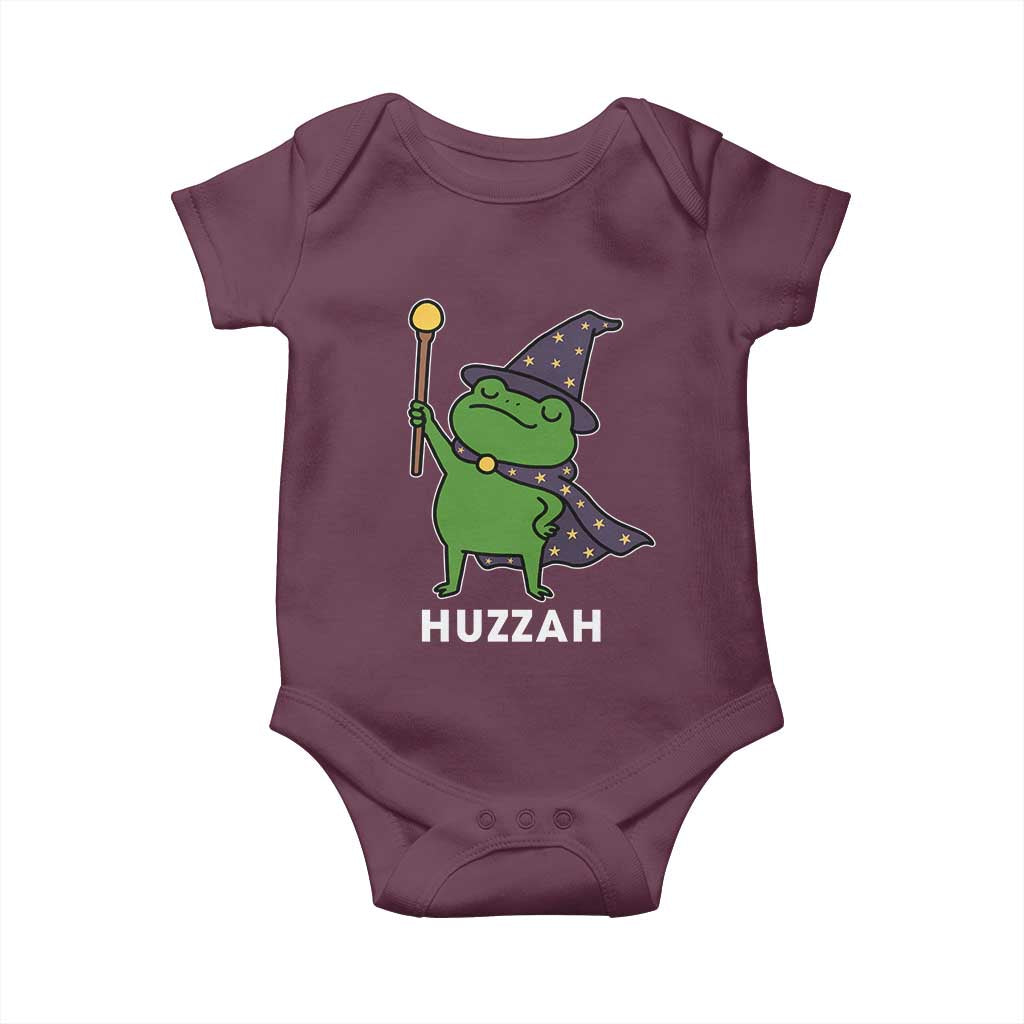Funny Huzzah Wizard Frog Baby Onesie Renaissance Meme RPG Gamers