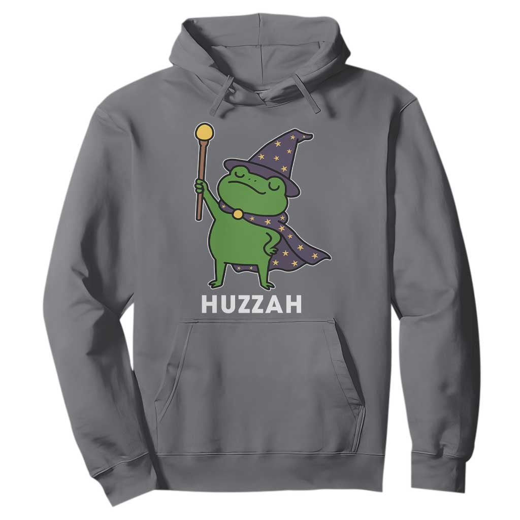 Funny Huzzah Wizard Frog Hoodie Renaissance Meme RPG Gamers